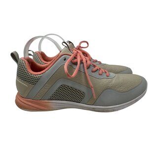Vionic Mesh Lace-Up Jojo Grey/Peach Sneakers Size 10W